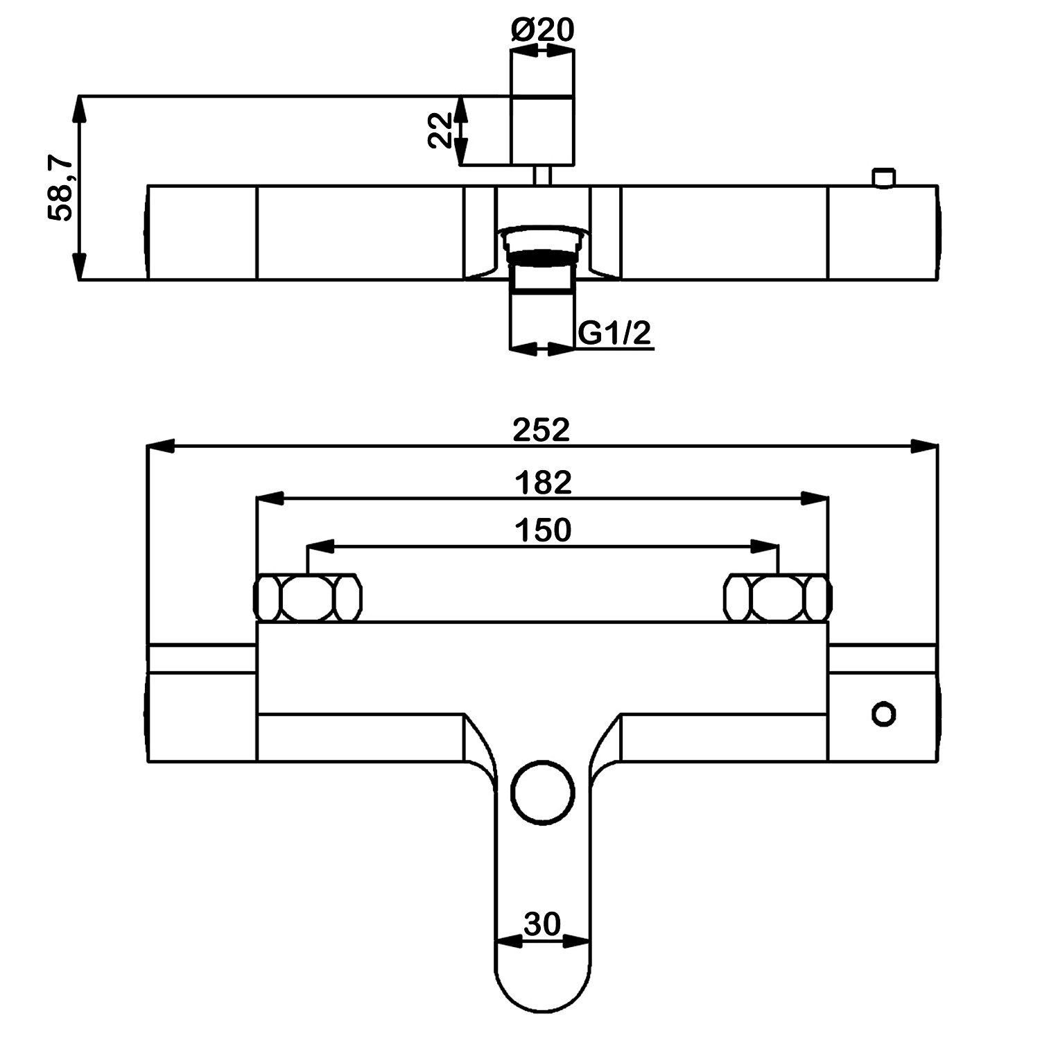 Смеситель Swedbe Mercury 9060 термостатический для ванны/душа