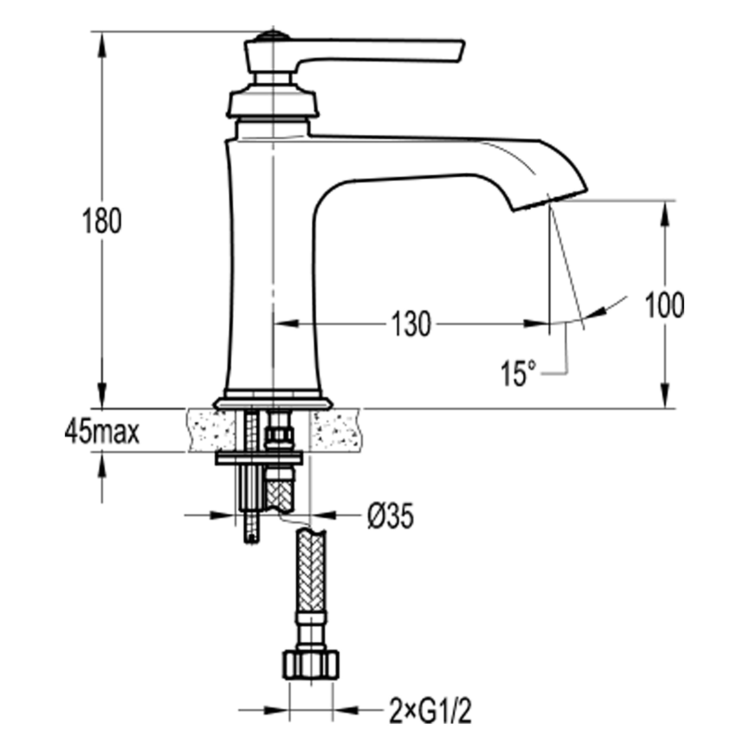 Смеситель для раковины Swedbe Terracotta Art 2500