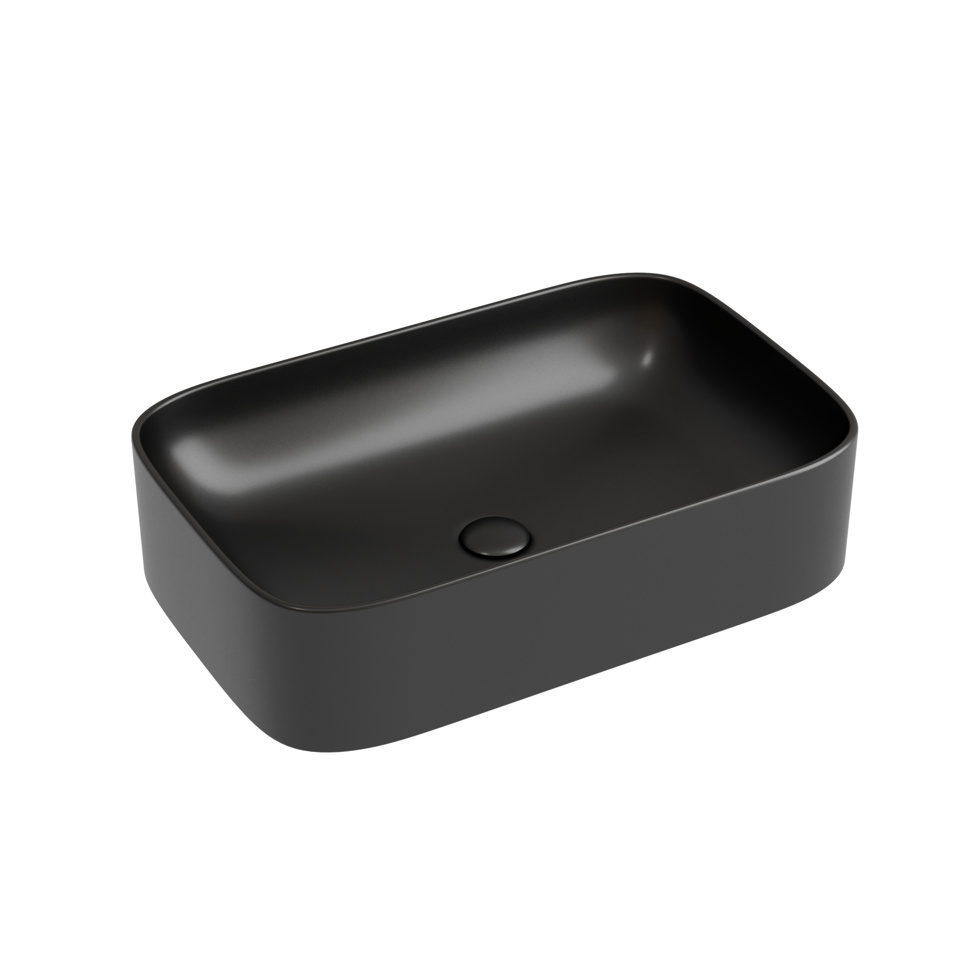 Умывальник чаша накладная прямоугольная (цвет Черный Матовый) Element 605*380*122мм, CN6053MB