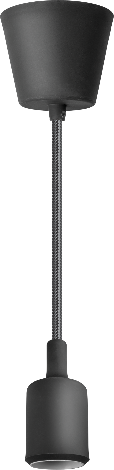 Светильник с проводом 1м.Е27 декор черный