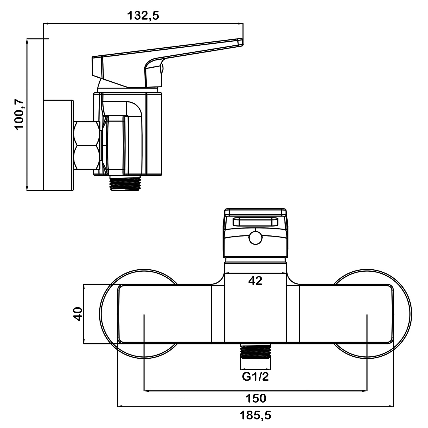 Смеситель для душа Swedbe Kronos 2020B