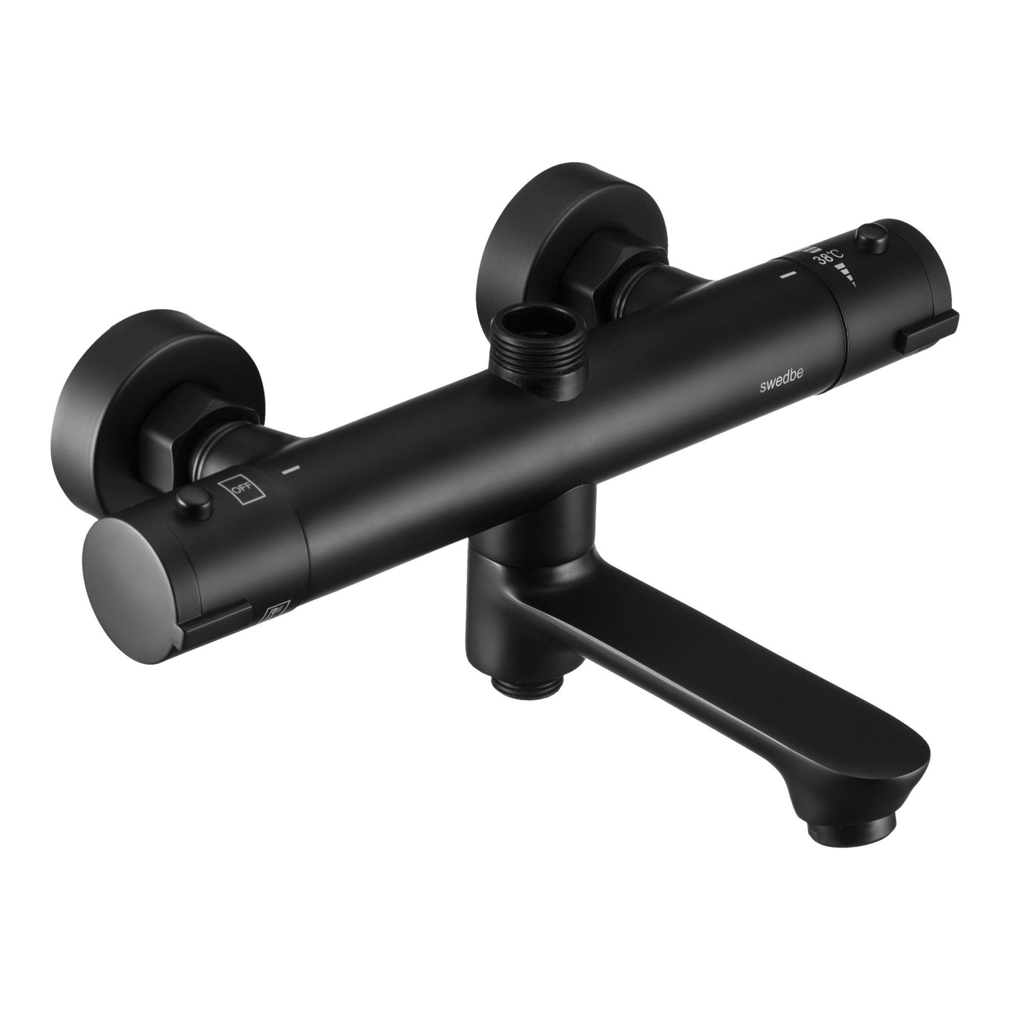 Смеситель термостатический для ванны с поворотным изливом Swedbe Hermes 9042B