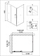 Душевое ограждение NG-42-9AG-A70G (90*70*195) прямоугольник, дверь раздвижная