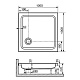 Душевой поддон квадратный RGW STYLE, 16180188-11