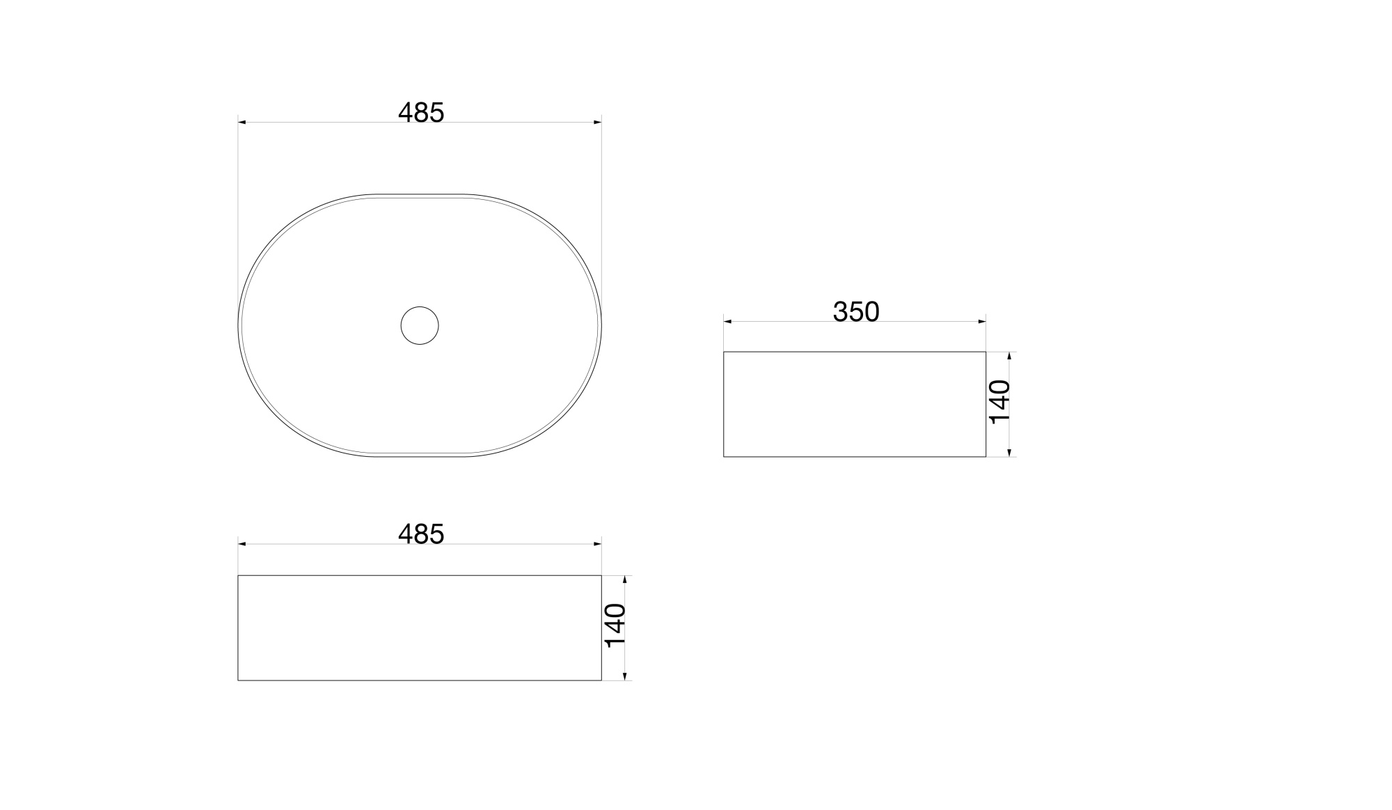 Раковина керамическая (накладная) SL-1084 SantiLine