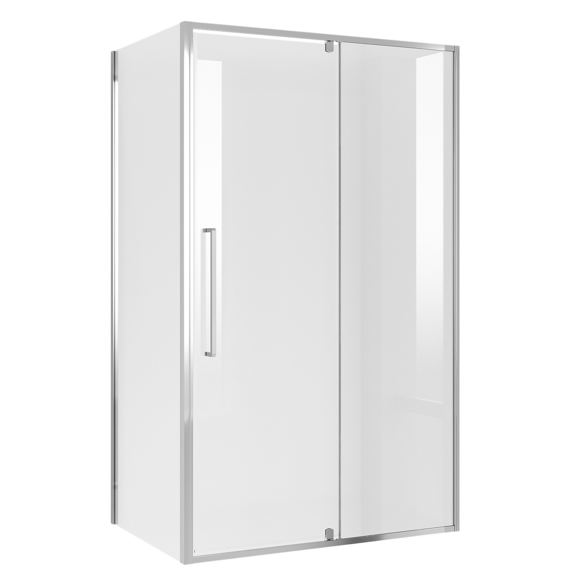 Душевое ограждение NG-66-12A-A100-34 (120*100*195) прямоугольник,распашная,хром,стекло прозрачноет