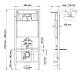 Инсталяция BERGES Wasserhaus NOVUM L1 040211 для унитаза с кнопой