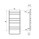 Полотенцесушитель электрический Point Нептун PN09158E П7 500x800 левый/правый, хром