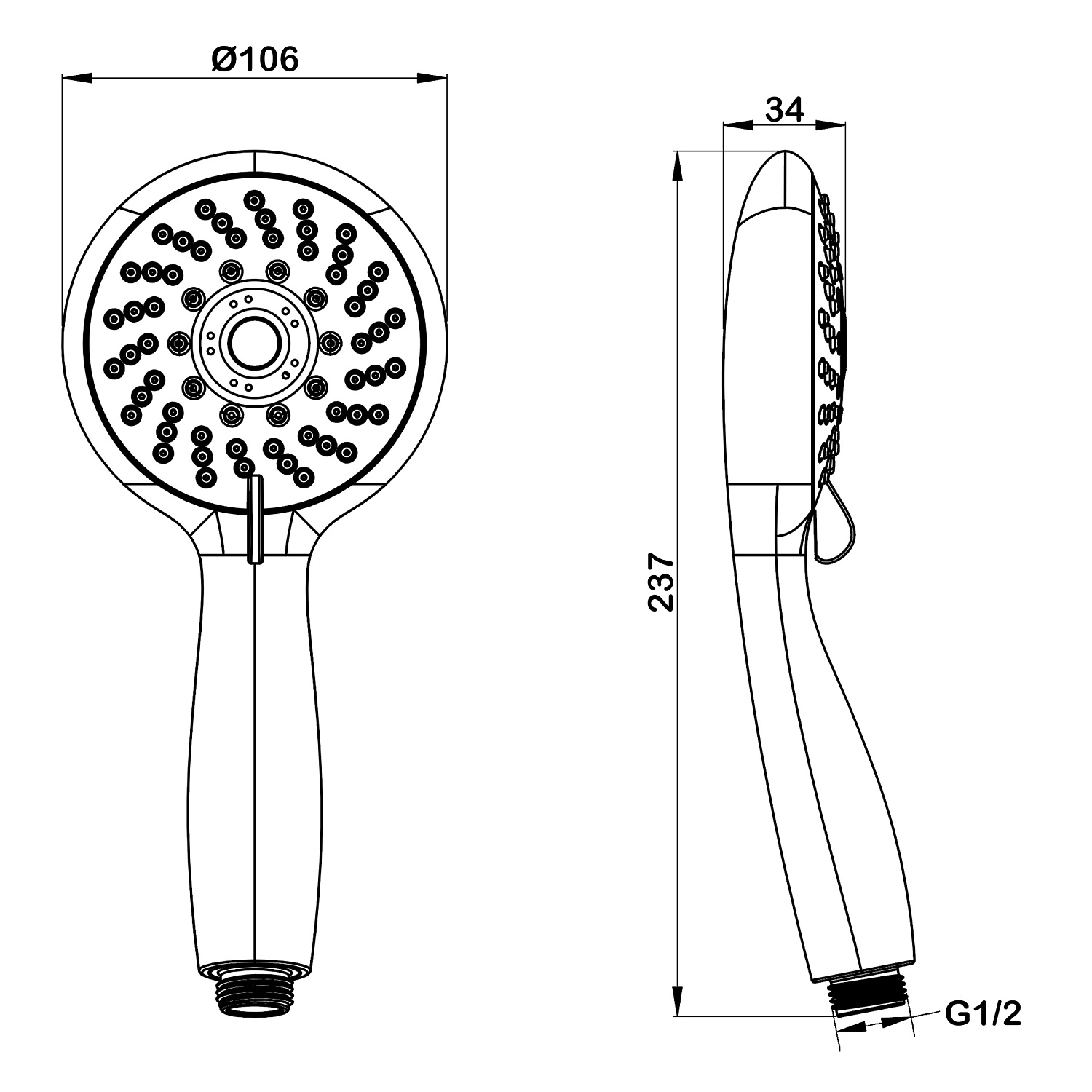 Лейка душевая Swedbe Harmony 5018