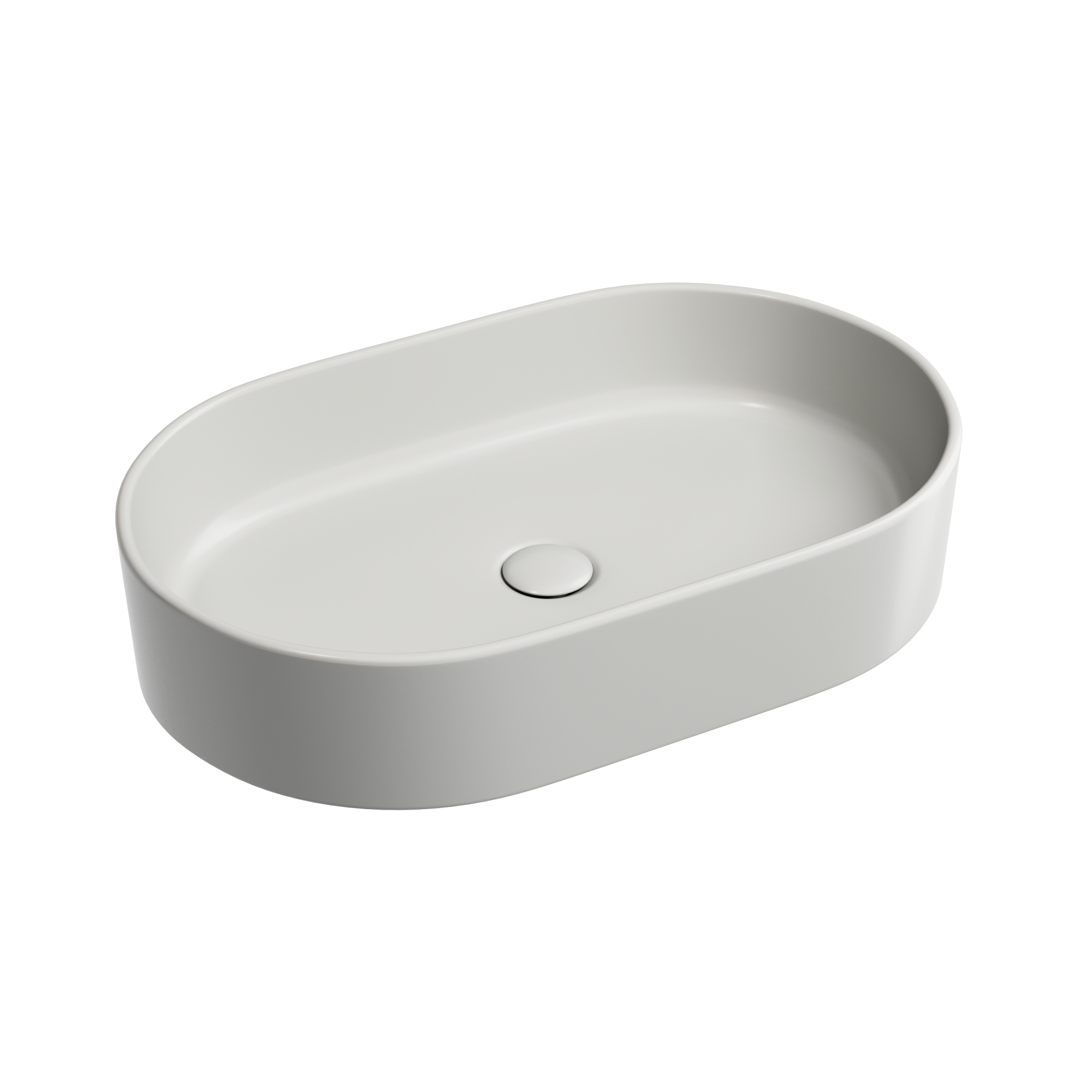 Умывальник чаша накладная овальная (цвет Серый Матовый) Element 608*385*122мм, CN6048MSG