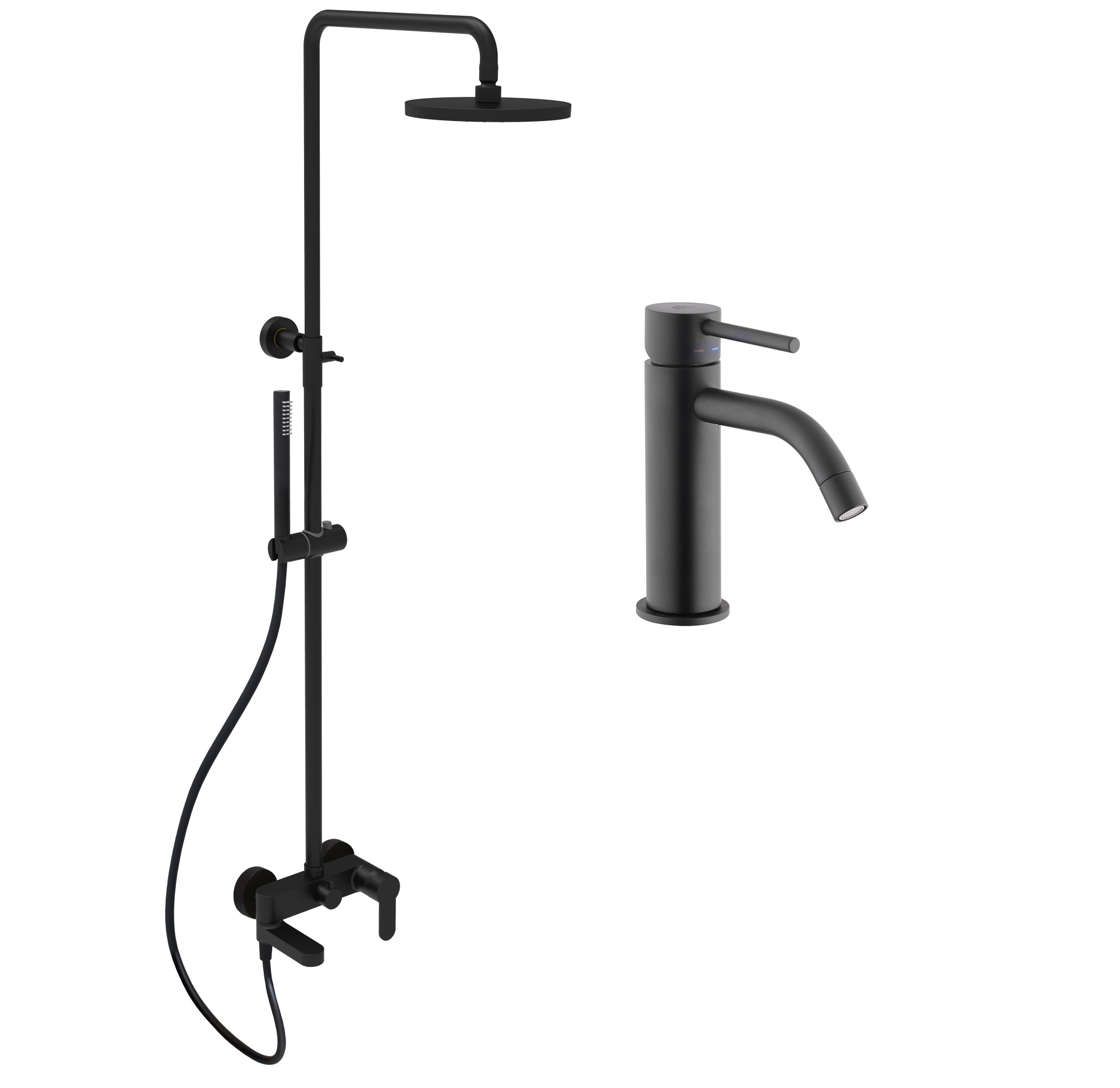 Комплект Paffoni Light KITCOL632NO71 С ВНУТРЕННЕЙ ЧАСТЬЮ черный матовый