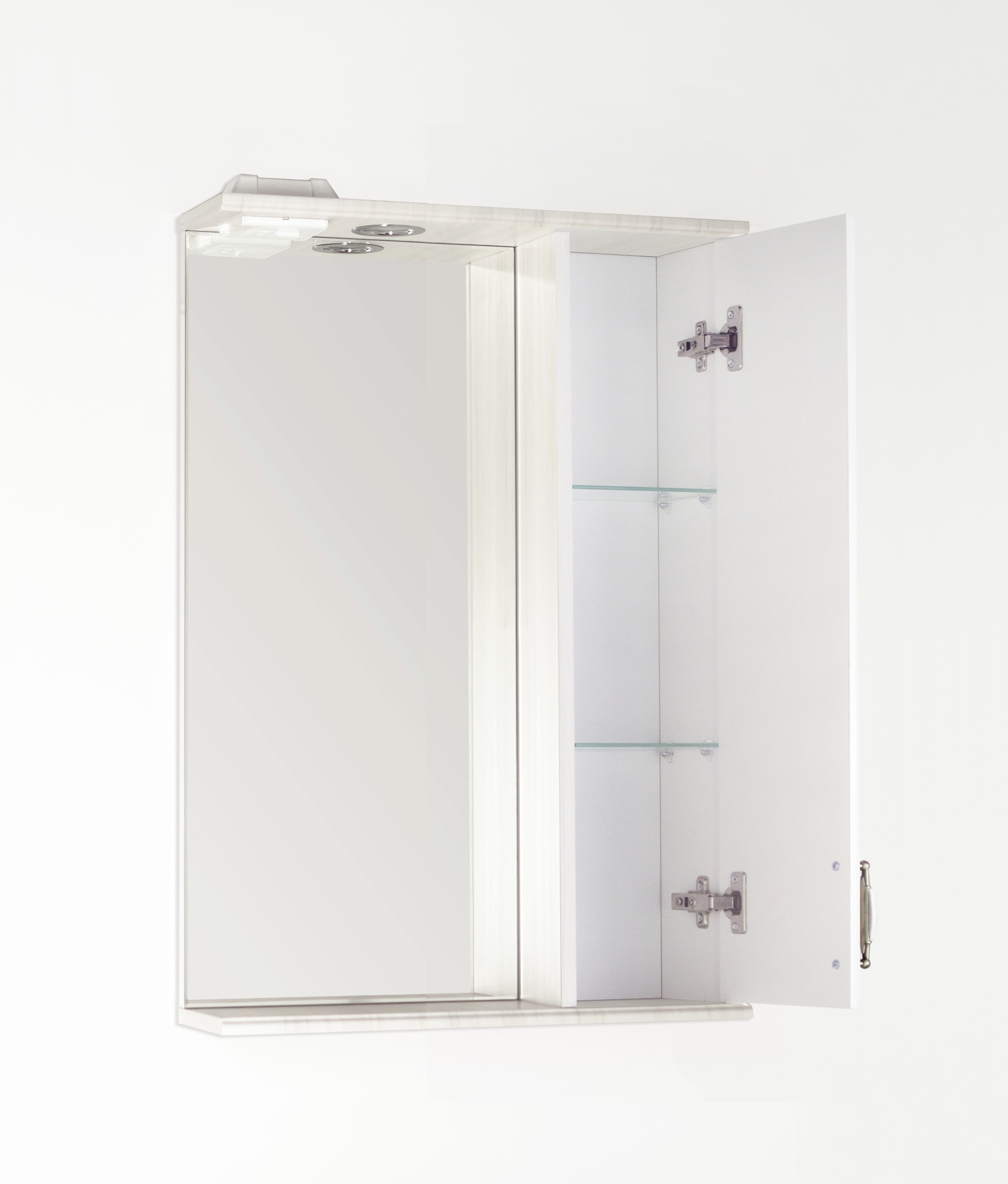 Зеркальный шкаф "Олеандр-2 550/С", рельеф пастель