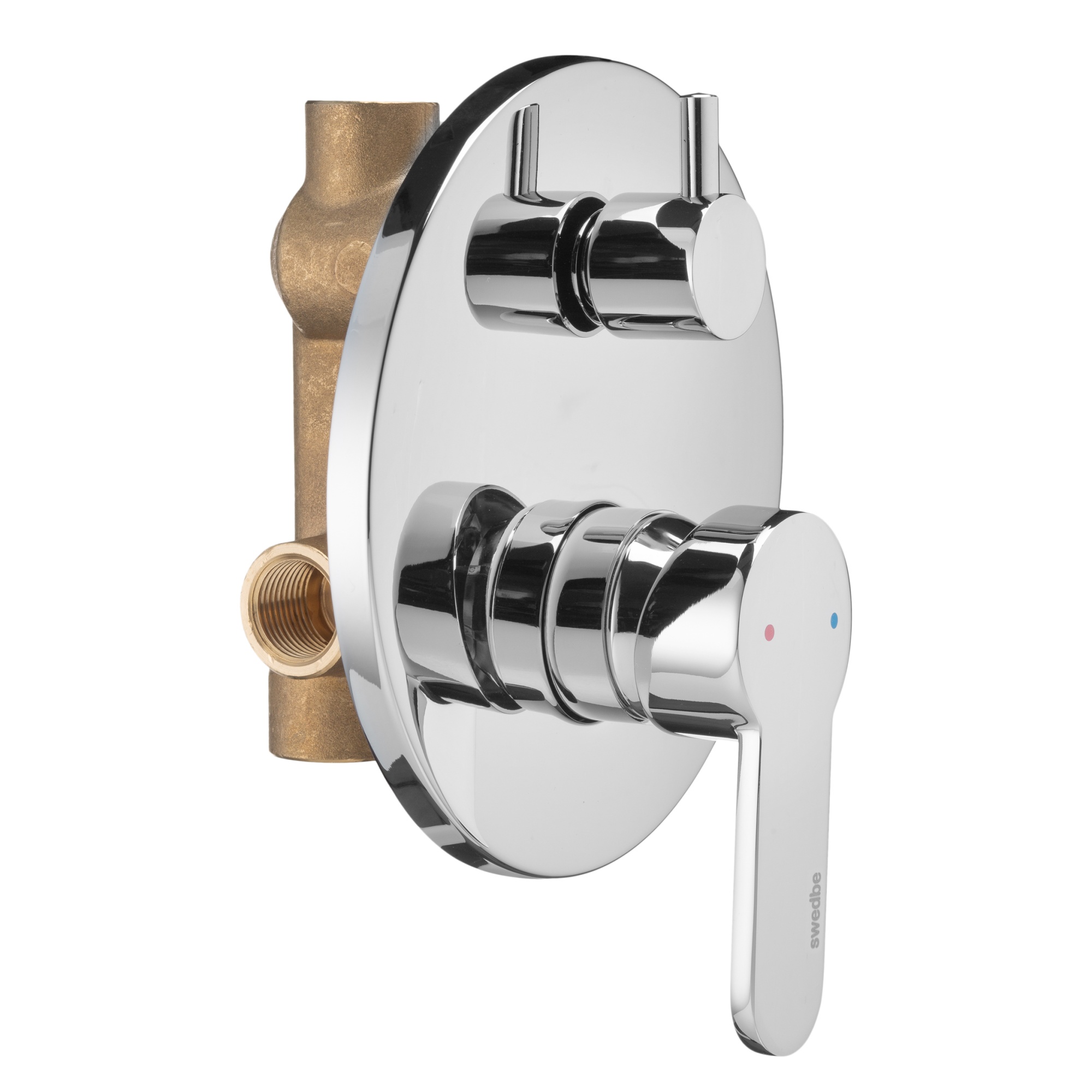 Смеситель встраиваемый подключение на 2 выхода Swedbe Platta 5514