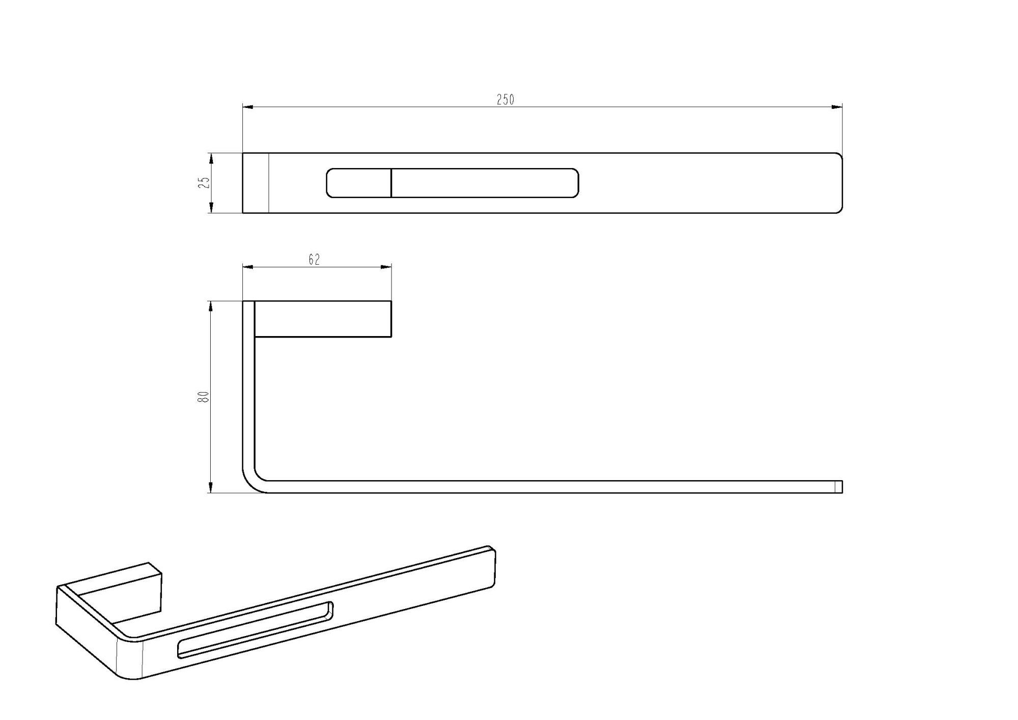 Полотенцедержатель золото серия Q