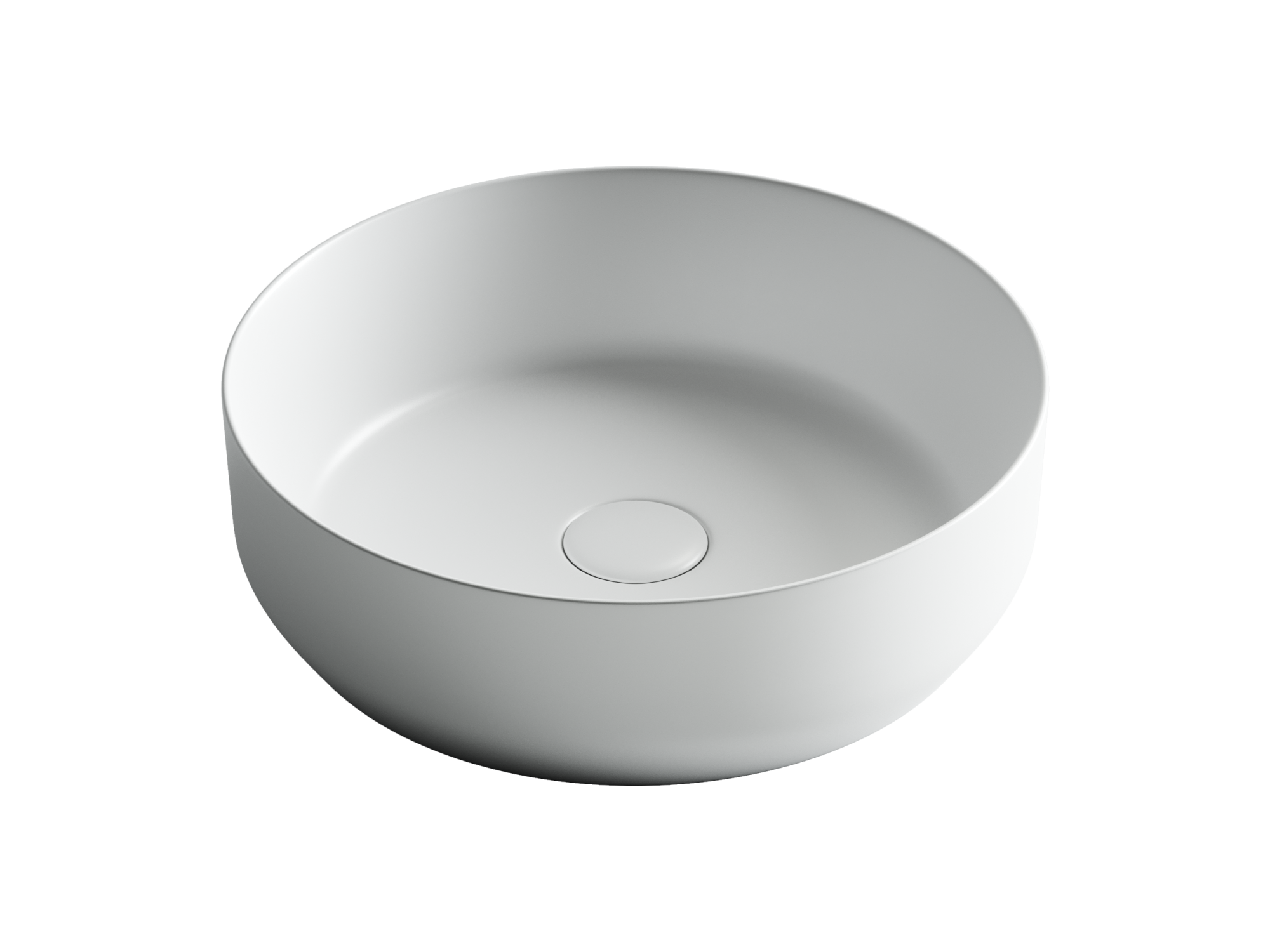 Умывальник чаша накладная круглая (цвет Белый Матовый) Element 390*390*120мм, CN6022MW