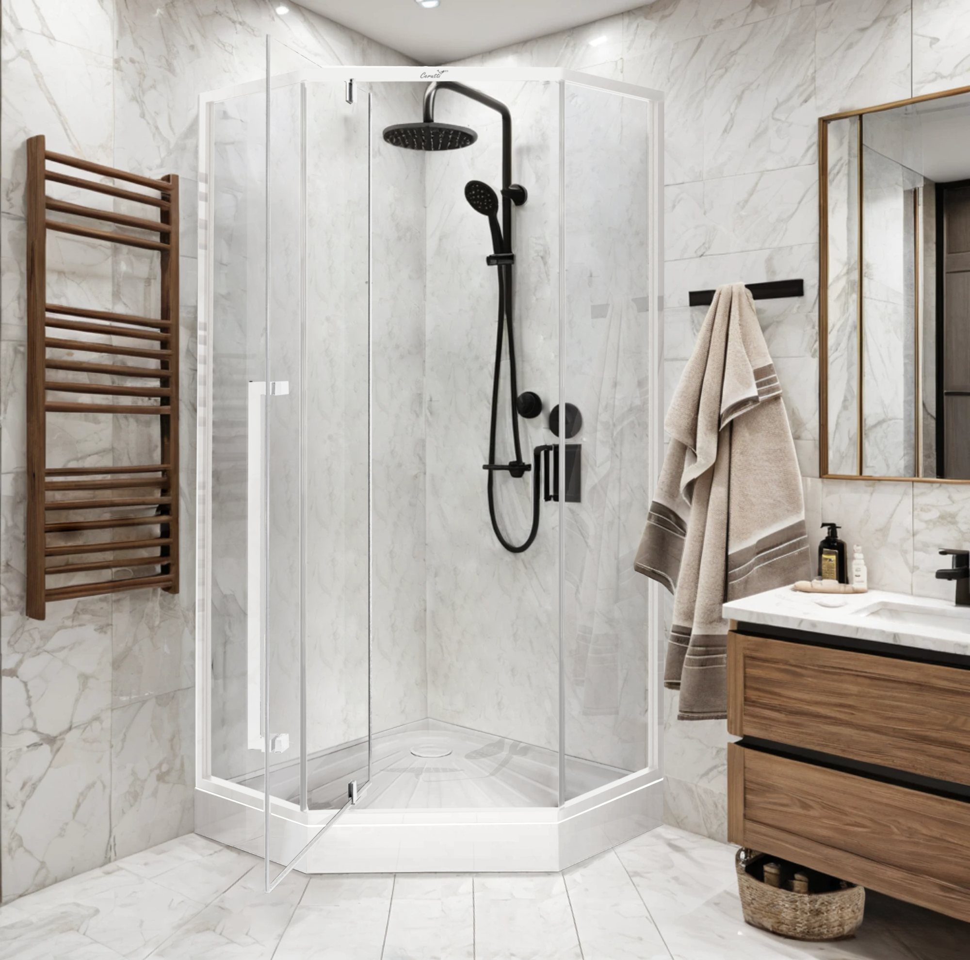 Ограждение C3AW душевое Ceruttispa без поддона (90x90x195)