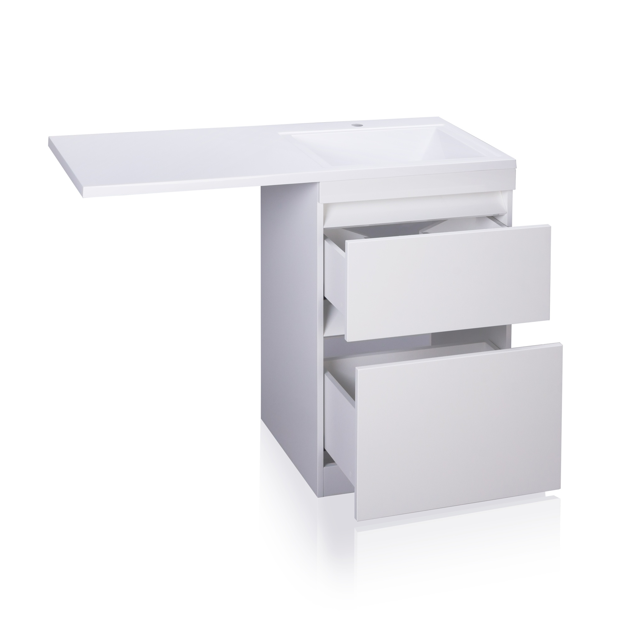 Тумба напольная "Даллас 120", Люкс белая, PLUS, ЭМАЛЬ