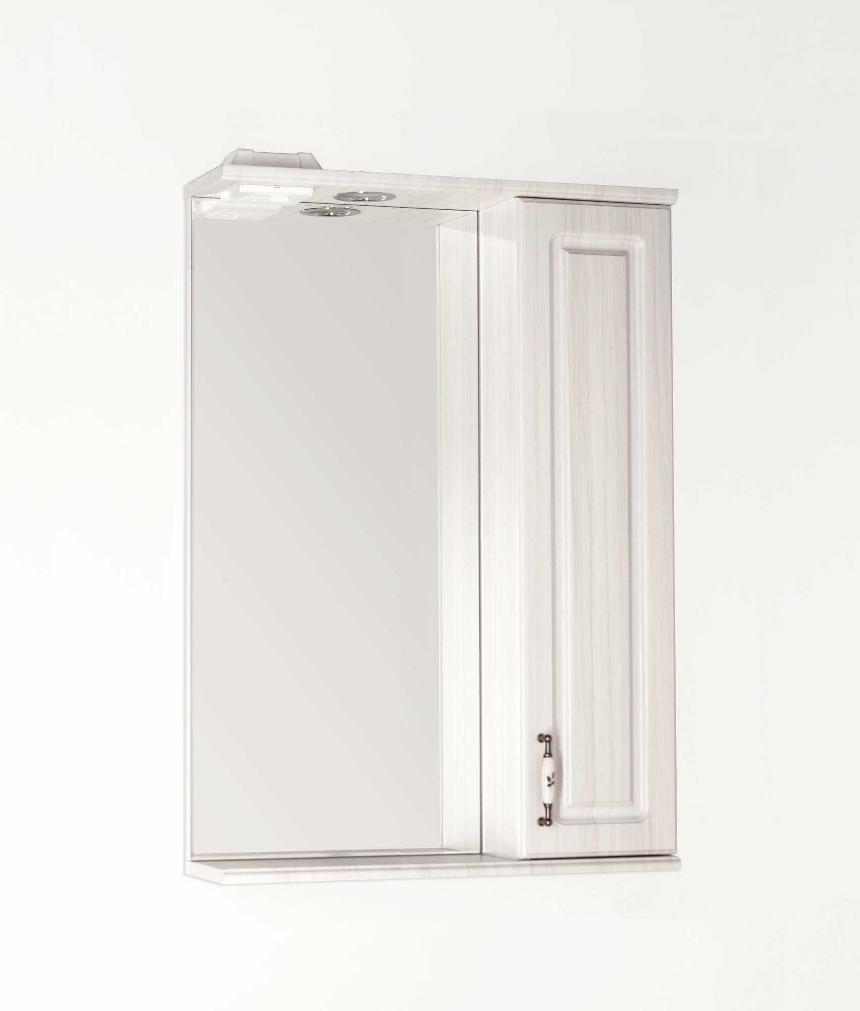 Зеркальный шкаф "Олеандр-2 550/С", рельеф пастель