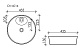 Умывальник чаша накладная круглая Element 435*435*135мм, CN6014