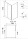 Душевое ограждение NG-63-11A-A80 (110*80*195) прямоугольник, дверь распашная