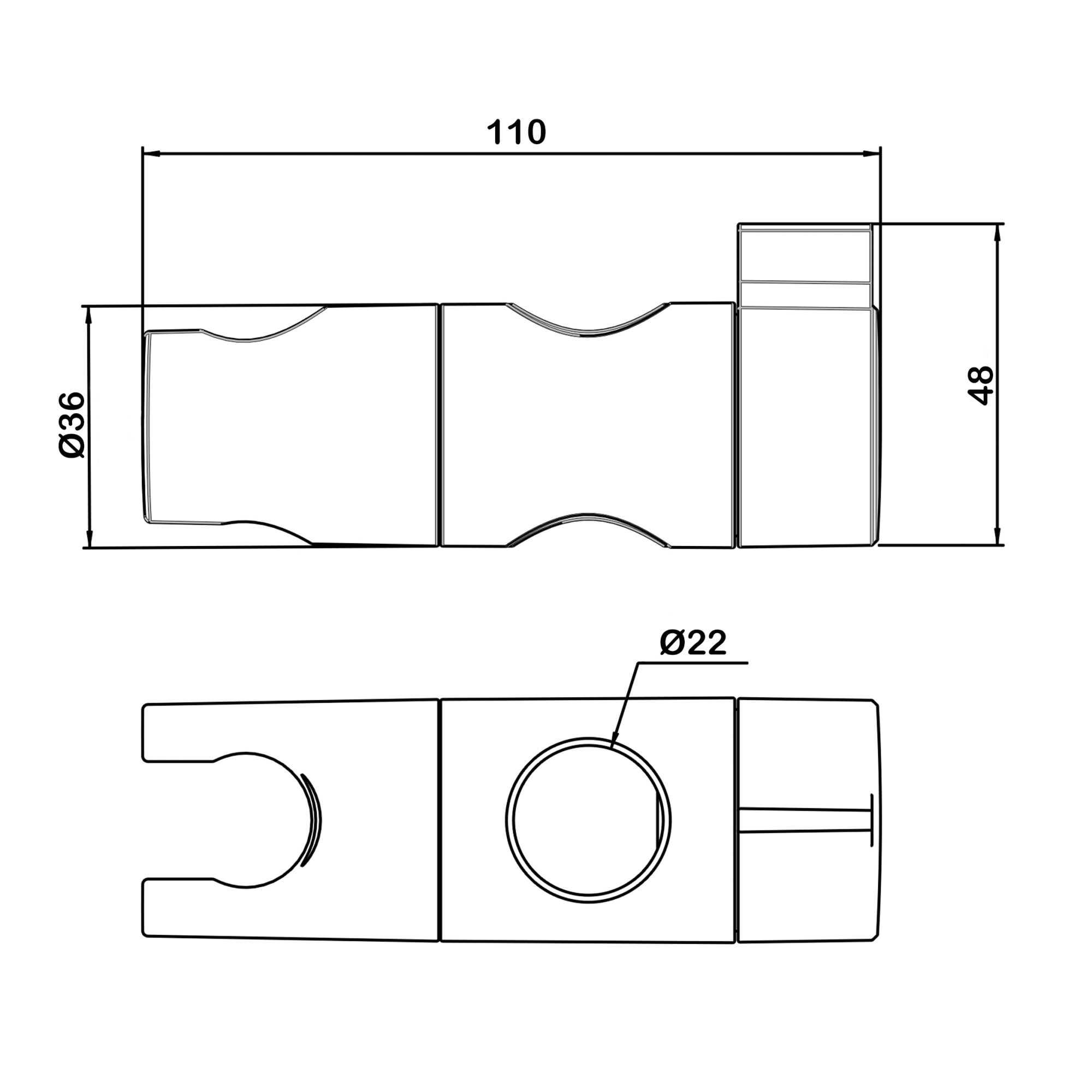 Многопозиционный держатель для лейки на душевую штангу Swedbe Hermes 5124B