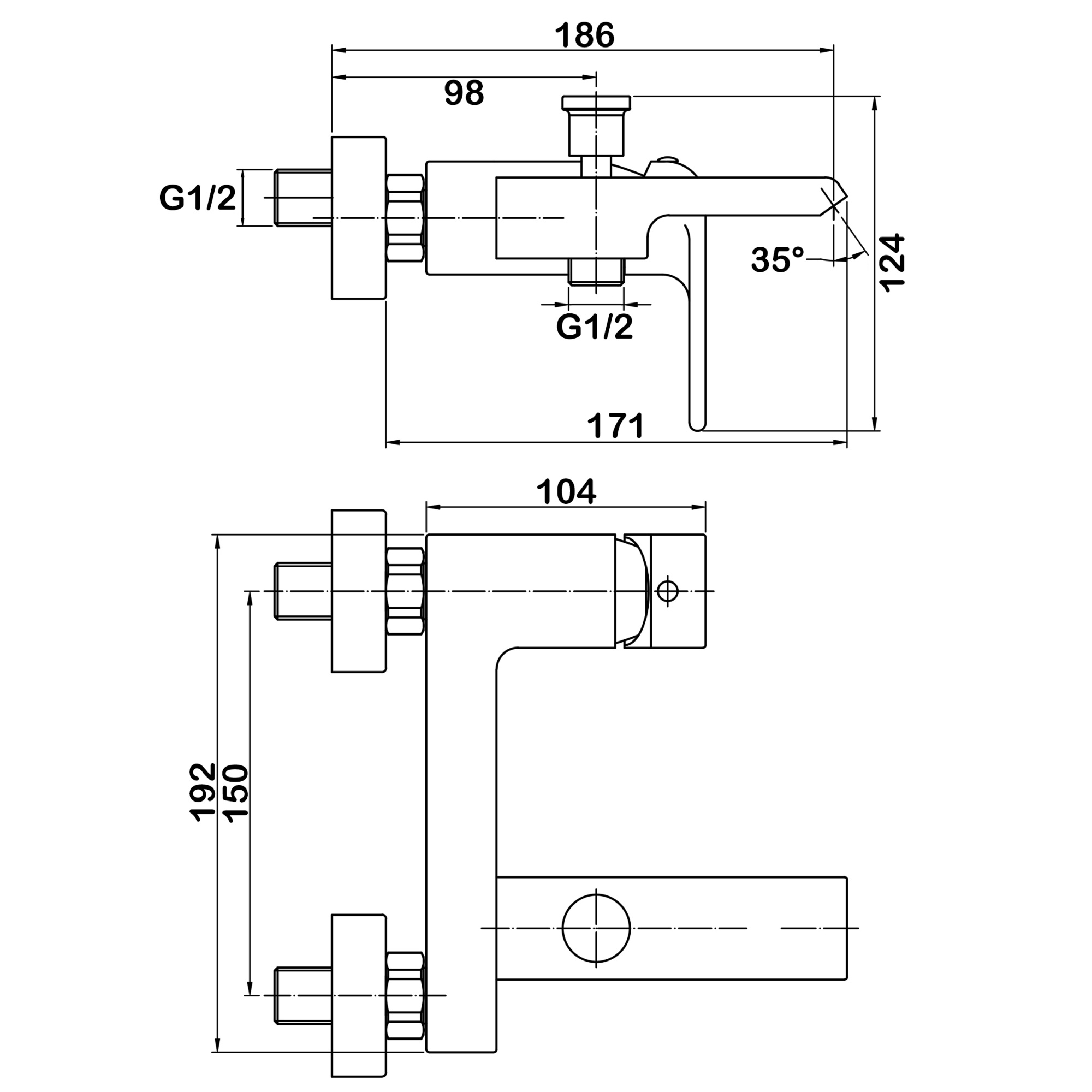 Смеситель для ванны Swedbe Velo 2430