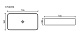 Умывальник чаша накладная прямоугольная (цвет Черный Матовый) Element 705*380*122мм, CN6054MB