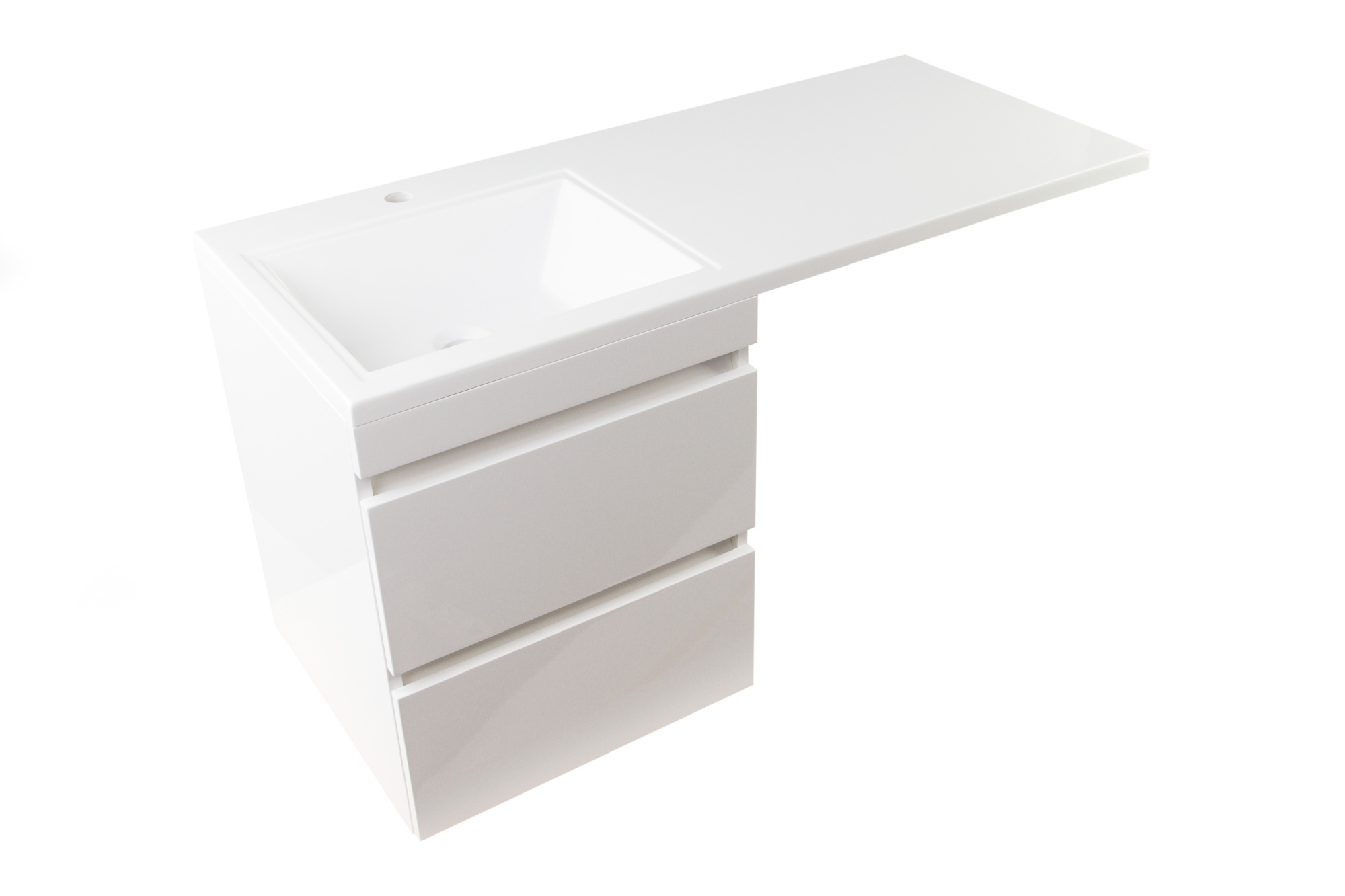 Тумба подвесная "Даллас 110", Люкс белая, PLUS