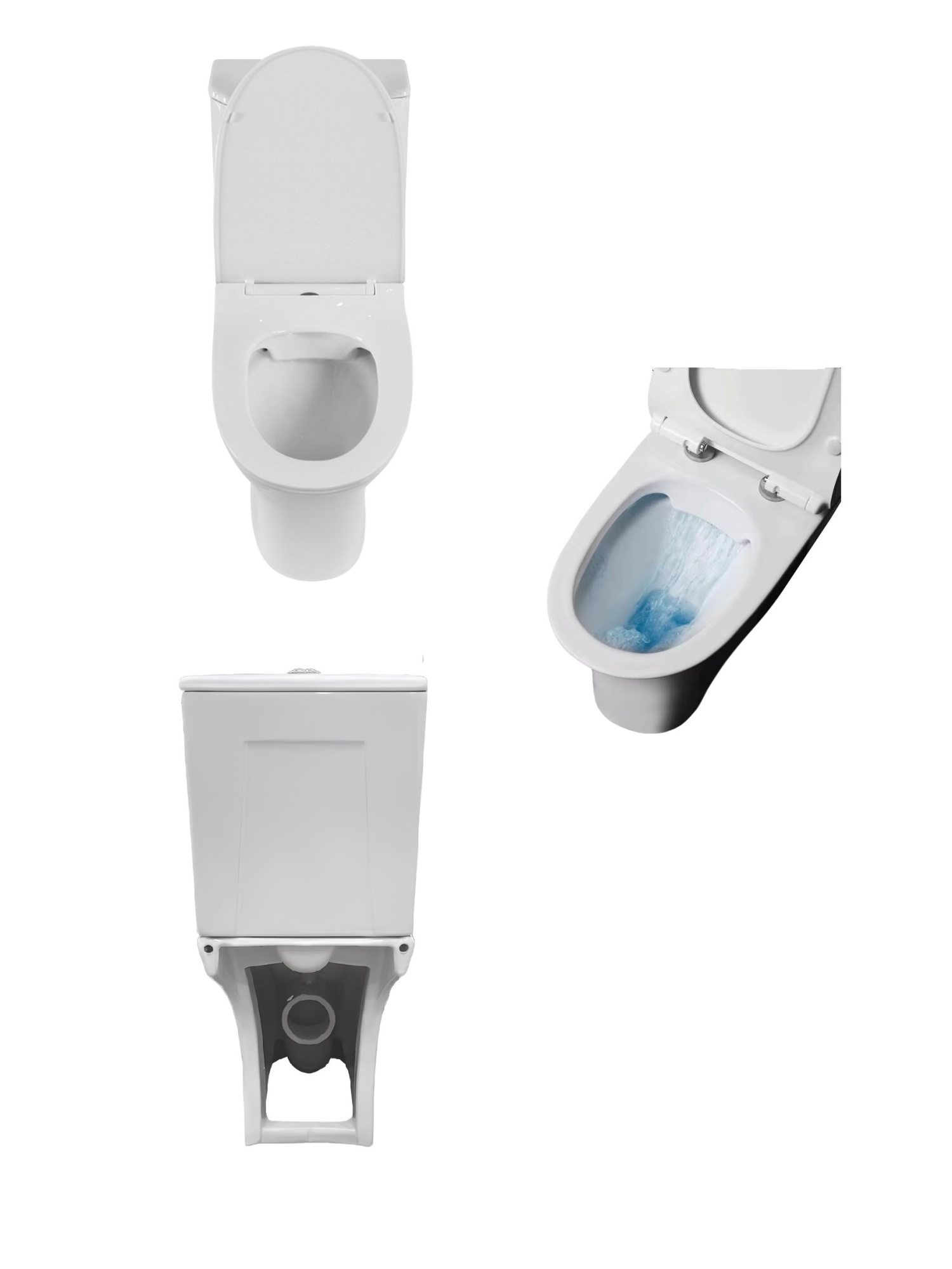 Унитаз BERNINA напольный безободковый Ceruttispa CT7193 (650x340x770)