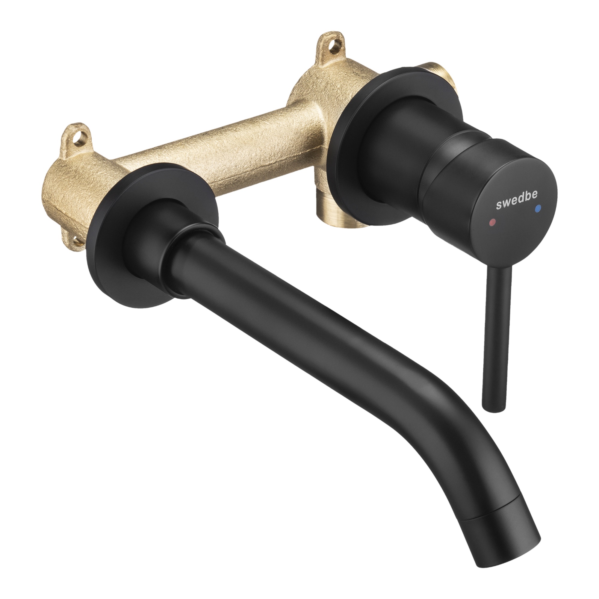 Swedbe Platta Cмеситель для раковины встраиваемый, цвет: черный 5502B