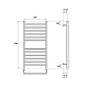 Полотенцесушитель электрический Point Аврора PN10158SE П12 500x800 левый/правый, хром